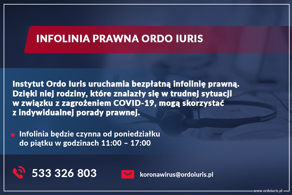Infolinia prawna w związku z epidemią koronawirusa