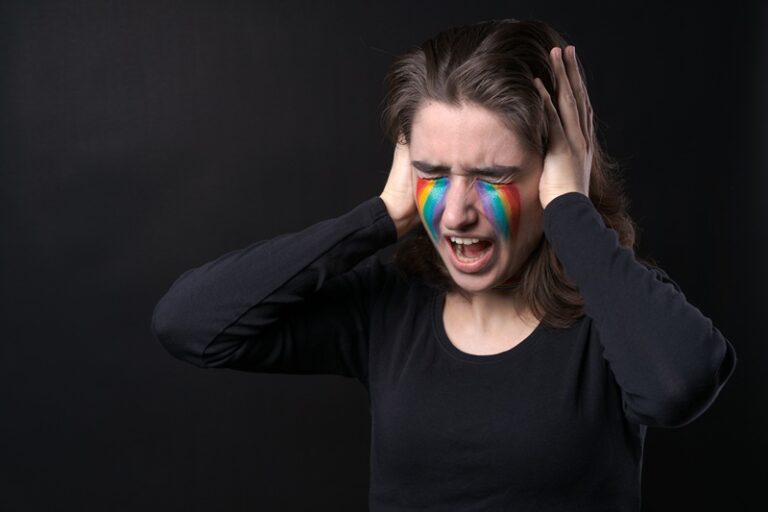 LGBT krzyk Kobieta