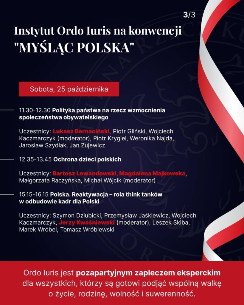 Plakat "Myśląc Polska"